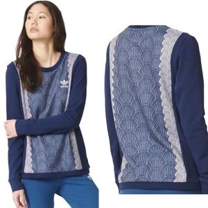 adidas Shells Tile sweatshirt fleece Large blue